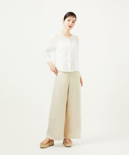 Sybilla / シビラ ノーカラージャケット | リネンカラミシアージャケット | 詳細2