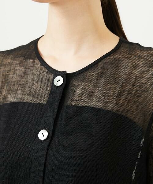 Sybilla / シビラ ノーカラージャケット | リネンカラミシアージャケット | 詳細6