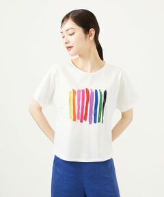 Sybilla / シビラ カットソー | レインボーストライププリントTシャツ