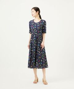 Sybilla / シビラ ロング・マキシ丈ワンピース | フラワーガーデンプリントジャージードレス