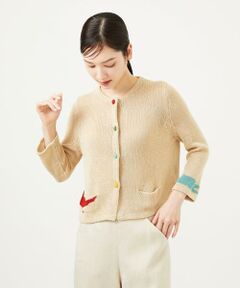 Sybilla / シビラ カーディガン・ボレロ | ハンドペイント柄カーディガン