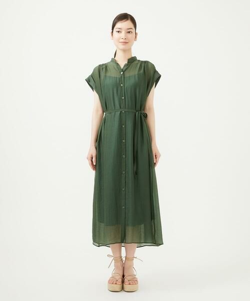 美品　MaDre マドーレ ジップベル ワンピース ドレス　38 アイボリー Lサイズあり【IRMA/イルマ】ワンカラー/ 長袖/ 袖あり/ カット