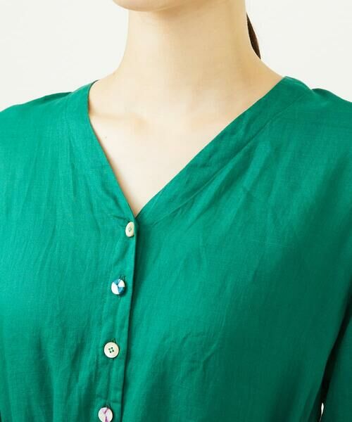 Sybilla / シビラ ロング・マキシ丈ワンピース | リネンローンボタンデザインドレス | 詳細5