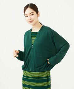 Sybilla / シビラ カーディガン・ボレロ | ジップアップリネンカーディガン