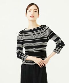 Sybilla / シビラ カットソー | ボーダージャカードカットソー