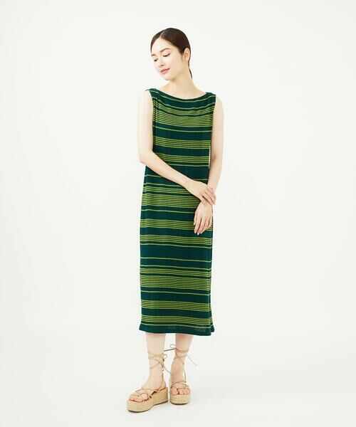 Sybilla / シビラ ロング・マキシ丈ワンピース | ボーダージャカードジャージードレス | 詳細1