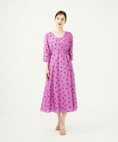 シビラのアンサンブルです。 タッキングデザインドレス（7分袖） | Sybilla (Women)/シビラ