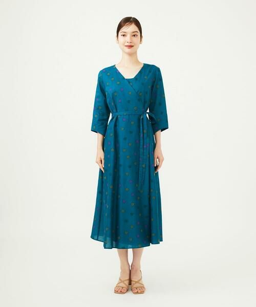 Sybilla / シビラ ロング・マキシ丈ワンピース | アスタリスク刺繍ラップドレス | 詳細3