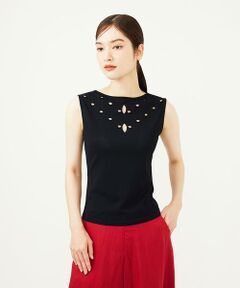 Sybilla / シビラ ニット・セーター | アイレットノースリーブプルオーバー