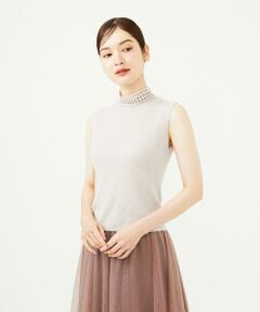 Sybilla / シビラ ニット・セーター | レースハイネックプルオーバー