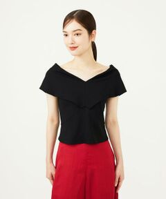 Sybilla / シビラ カットソー | ワイドカラーVネックカットソー