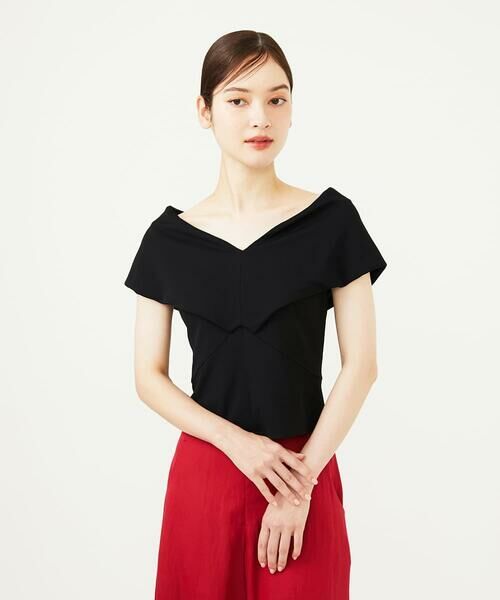 Sybilla / シビラ カットソー | ワイドカラーVネックカットソー | 詳細1