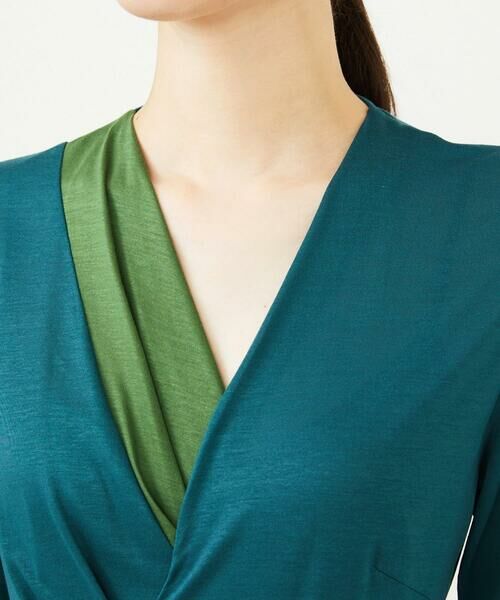 Sybilla / シビラ ロング・マキシ丈ワンピース | アシンメトリーバイカラードレス | 詳細5