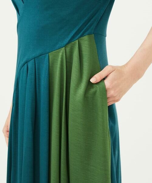 Sybilla / シビラ ロング・マキシ丈ワンピース | アシンメトリーバイカラードレス | 詳細8