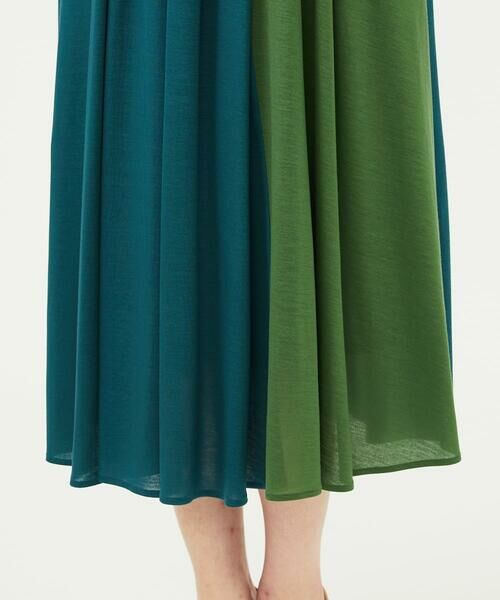 Sybilla / シビラ ロング・マキシ丈ワンピース | アシンメトリーバイカラードレス | 詳細9