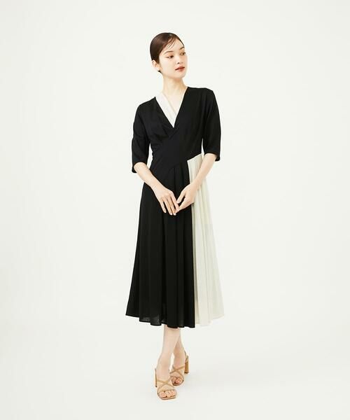 Sybilla/シビラ アシンメトリーバイカラードレス モノトーン SS Sybilla/シビラ アシンメトリーバイカラードレス モノトーン SS