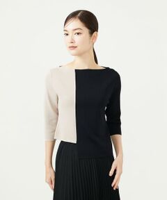 Sybilla / シビラ ニット・セーター | バイカラープルオーバー