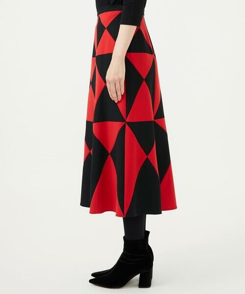 Sybilla / シビラ ロング・マキシ丈スカート | ブラック×レッドパッチワークスカート | 詳細2