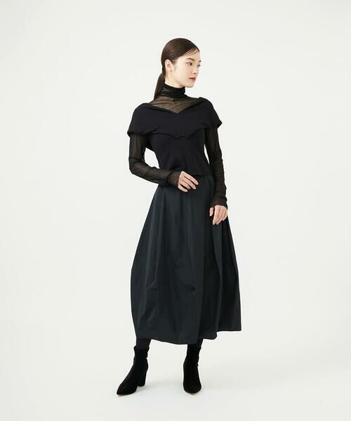 Sybilla / シビラ ロング・マキシ丈スカート | シルキータフタコクーンスカート | 詳細12