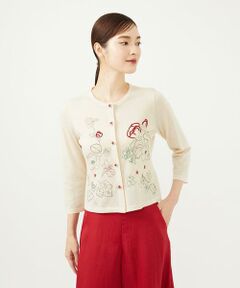Sybilla / シビラ カーディガン・ボレロ | ステッチフラワー刺繍カーディガン
