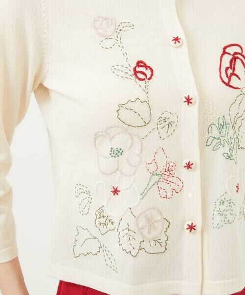 Sybilla / シビラ カーディガン・ボレロ | ステッチフラワー刺繍カーディガン | 詳細3