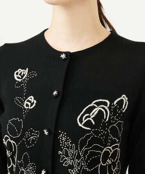 Sybilla / シビラ カーディガン・ボレロ | ステッチフラワー刺繍カーディガン | 詳細10
