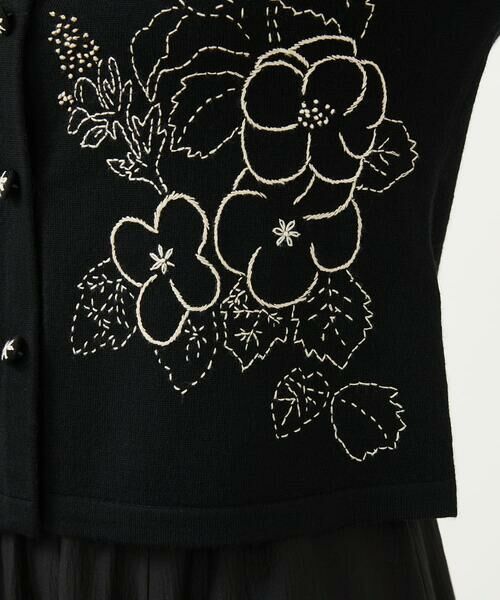 Sybilla / シビラ カーディガン・ボレロ | ステッチフラワー刺繍カーディガン | 詳細13