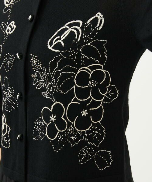 Sybilla / シビラ カーディガン・ボレロ | ステッチフラワー刺繍カーディガン | 詳細14