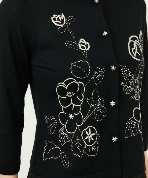 Sybilla / シビラ カーディガン・ボレロ | ステッチフラワー刺繍カーディガン | 詳細15