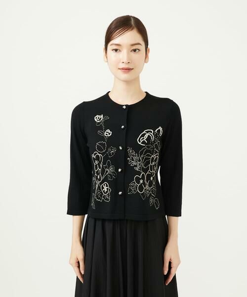 Sybilla / シビラ カーディガン・ボレロ | ステッチフラワー刺繍カーディガン | 詳細7