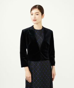 Sybilla / シビラ ノーカラージャケット | トリアセベロアノーカラージャケット