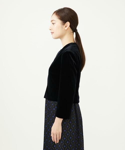 Sybilla / シビラ ノーカラージャケット | トリアセベロアノーカラージャケット | 詳細3