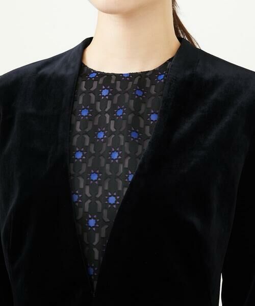 Sybilla / シビラ ノーカラージャケット | トリアセベロアノーカラージャケット | 詳細5