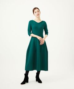 Sybilla / シビラ ロング・マキシ丈ワンピース | フォルムフレアニットドレス