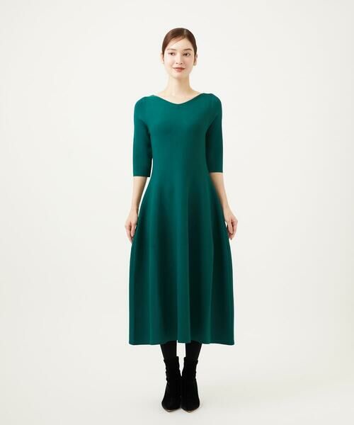 Sybilla / シビラ ロング・マキシ丈ワンピース | フォルムフレアニットドレス | 詳細1