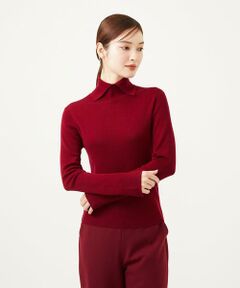 ステッチデザインハイネックプルオーバー