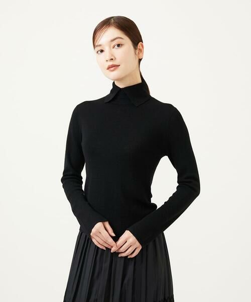 Sybilla/シビラ ステッチデザインハイネックプルオーバー ブラック M