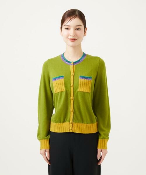 Sybilla / シビラ カーディガン・ボレロ | ポケットデザイン配色カーディガン | 詳細1