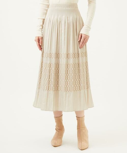 Sybilla / シビラ ロング・マキシ丈スカート | モールジャカードシャーリングスカート | 詳細1
