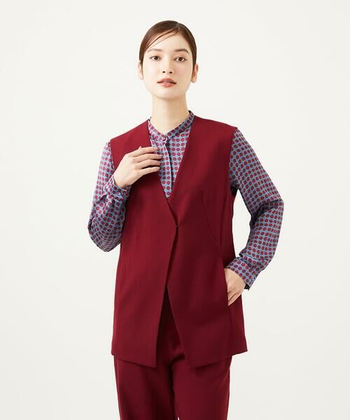 Sybilla/シビラ ウールサキソニージレ バーガンディー M