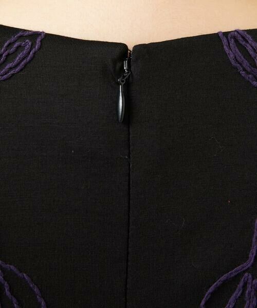 Sybilla / シビラ ロング・マキシ丈ワンピース | リーフ柄コード刺繍ジャージードレス | 詳細6