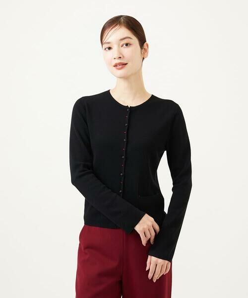 Sybilla/シビラ ステッチデザインカーディガン ブラック M Sybilla/シビラ ステッチデザインカーディガン ブラック M