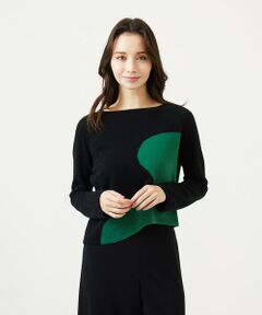 Sybilla / シビラ ニット・セーター | アシメントリー配色ニット