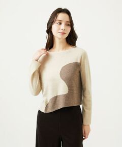 Sybilla / シビラ ニット・セーター | アシメントリー配色ニット