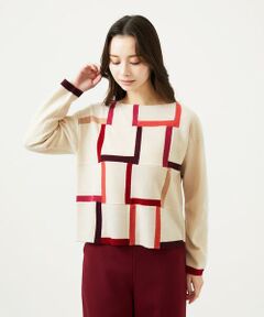 Sybilla / シビラ ニット・セーター | パッチワークデザインニット