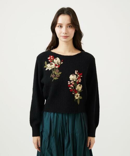 Sybilla / シビラ ニット・セーター | ポピーブーケ刺繍ニット | 詳細5