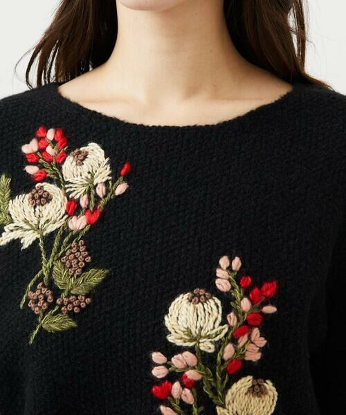 Sybilla / シビラ ニット・セーター | ポピーブーケ刺繍ニット | 詳細8