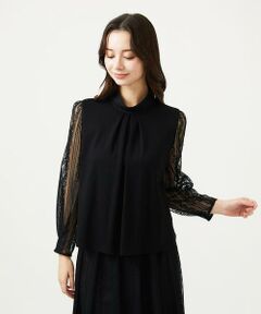 Sybilla / シビラ カットソー | ストライプレーススリーブカットソー