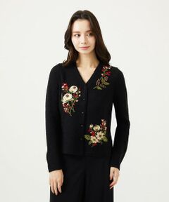 Sybilla / シビラ カーディガン・ボレロ | ポピーブーケ刺繍カーディガン