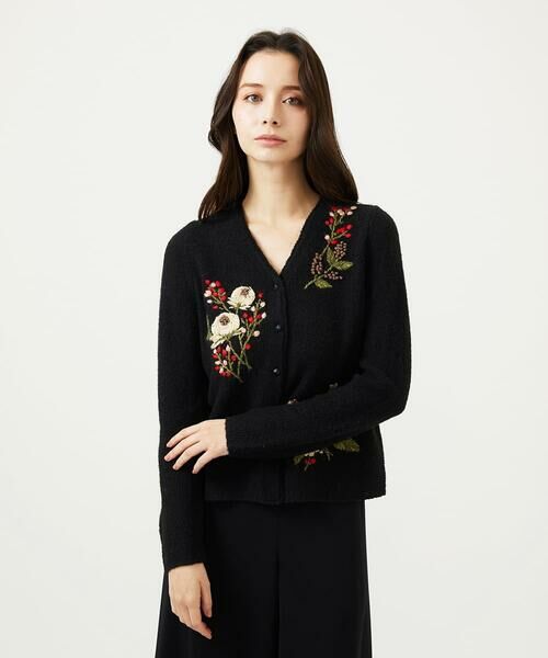 Sybilla / シビラ カーディガン・ボレロ | ポピーブーケ刺繍カーディガン | 詳細4
